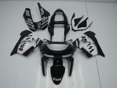 Best 1998-1999 Black West Kawasaki ZX9R Bike Fairing