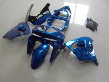 Best 1998-1999 Blue Black Flame Kawasaki Ninja ZX9R Motorcycle Fairings MF2152