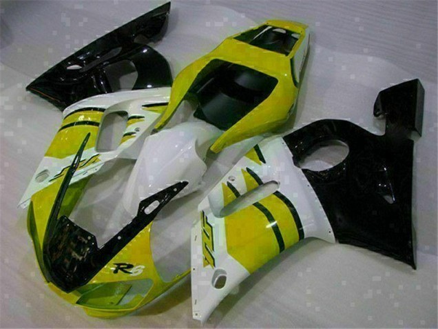 Best 1998-2002 Yellow White Yamaha YZF R6 Motorcycle Fairings Kits