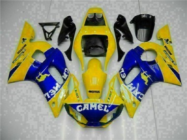 Best 1998-2002 Yellow Blue Yamaha YZF R6 Motorcycle Fairings MF0875