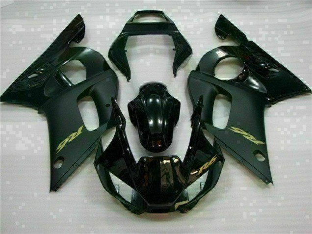 Best 1998-2002 Black Yamaha YZF R6 Motorcycle Replacement Fairings