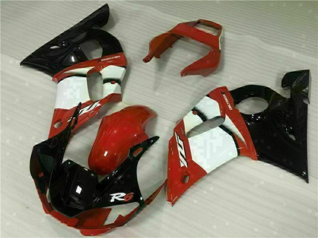 Best 1998-2002 Red White Yamaha YZF R6 Motor Fairings
