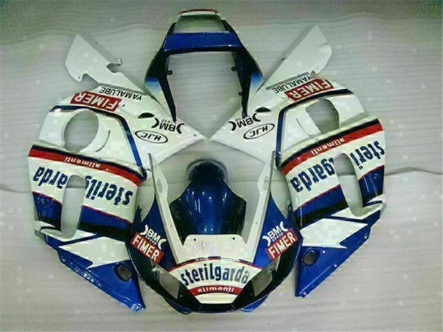 Best 1998-2002 Blue White Yamaha YZF R6 Motorcycle Fairings Kit