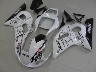 Best 1998-2002 White Black Corona Yamaha YZF R6 Motorcycle Fairing Kits