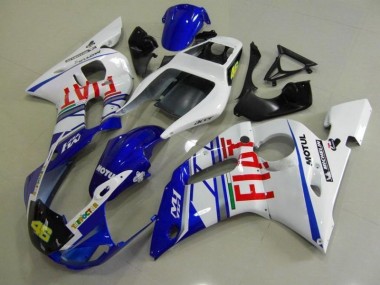Best 1998-2002 Blue White Fiat Yamaha YZF R6 Motorcycle Fairings Kit