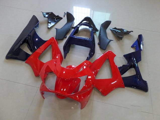 Best 2000-2001 Red Dark Blue Honda CBR900RR 929 Bike Fairings