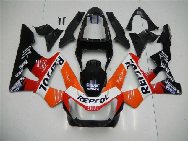 Best 2000-2001 Orange Red Black Repsol Honda CBR900RR 929RR Motorbike Fairing Kits Best 2000-2001 Orange Red Black Repsol Honda CBR900RR 929RR Motorbike Fairing Kits