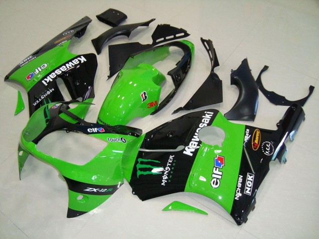 Best 2000-2001 Green Monster Kawasaki ZX12R Motorcycle Fairing Kit Best 2000-2001 Green Monster Kawasaki ZX12R Motorcycle Fairing Kit