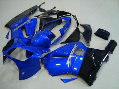 Best 2000-2001 Blue Black Kawasaki ZX12R Bike Fairing Kit