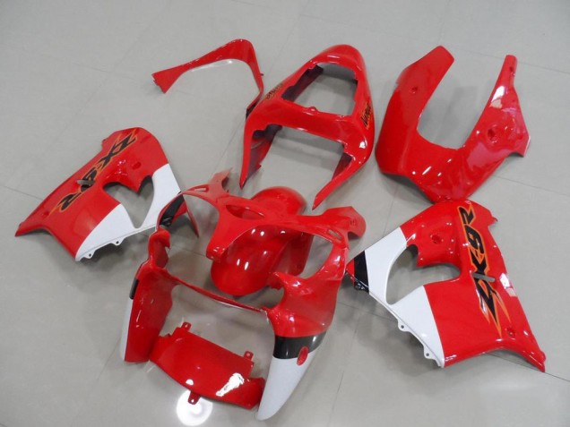 Best 2000-2001 Red and White Kawasaki ZX9R Motorcycle Fairing Best 2000-2001 Red and White Kawasaki ZX9R Motorcycle Fairing