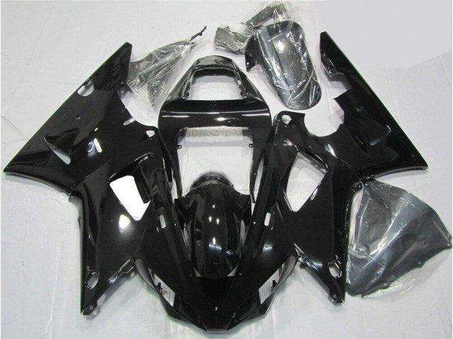 Best 2000-2001 Glossy Black Yamaha YZF R1 Bike Fairings