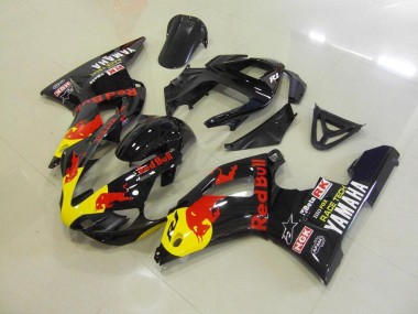 Best 2000-2001 Black Red Bull Yamaha YZF R1 Bike Fairings