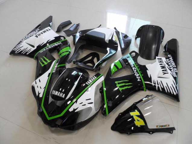 Best 2000-2001 Black White Green Monster Yamaha YZF R1 Bike Fairings Best 2000-2001 Black White Green Monster Yamaha YZF R1 Bike Fairings