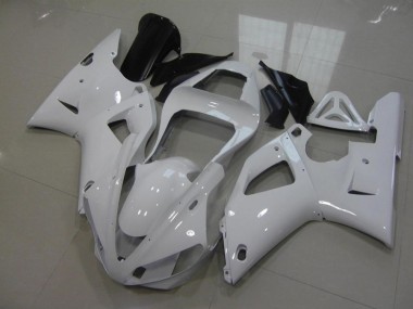Best 2000-2001 White No Decals Yamaha YZF R1 Motor Fairings