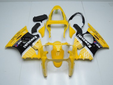 Best 2000-2002 Yellow Arrow Kawasaki ZX6R Motorcylce Fairings