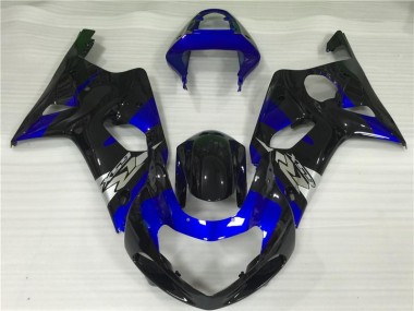 Best 2000-2002 Blue Black Suzuki GSXR 1000 Motorcycle Fairings Kit
