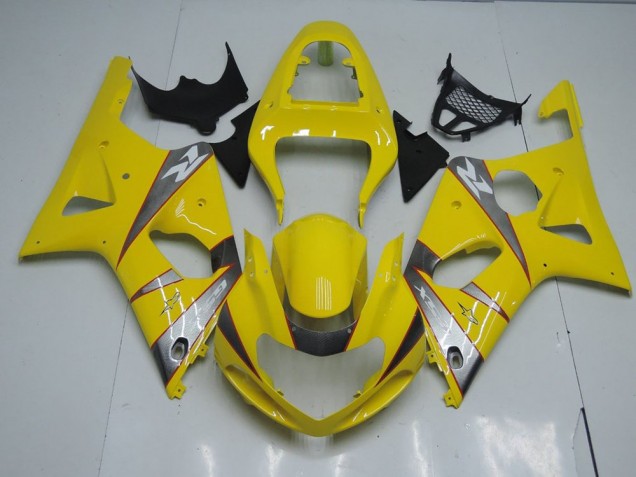 Best 2000-2002 Yellow and Grey Suzuki GSXR 1000 Motorcycle Fairings Kits Best 2000-2002 Yellow and Grey Suzuki GSXR 1000 Motorcycle Fairings Kits