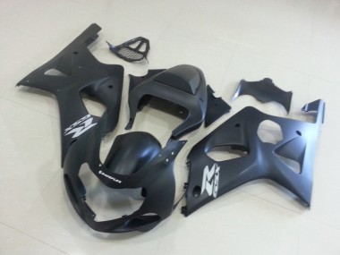 Best 2000-2002 Matte Black with Silver Gsxr Suzuki GSXR 1000 Motorcycle Fairings Kit