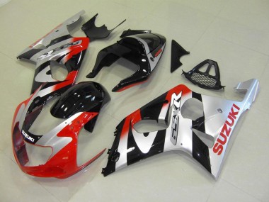 Best 2000-2002 Red Silver Suzuki GSXR 1000 Motorcycle Fairings