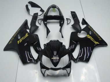 Best 2001-2003 Black Gold Honda CBR600 F4i Motorcycle Fairing