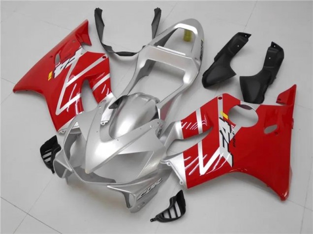 Best 2001-2003 Silver Red Honda CBR600 F4i Bike Fairings