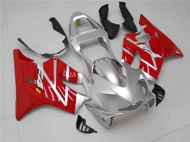 Best 2001-2003 Silver Red Honda CBR600 F4i Bike Fairings