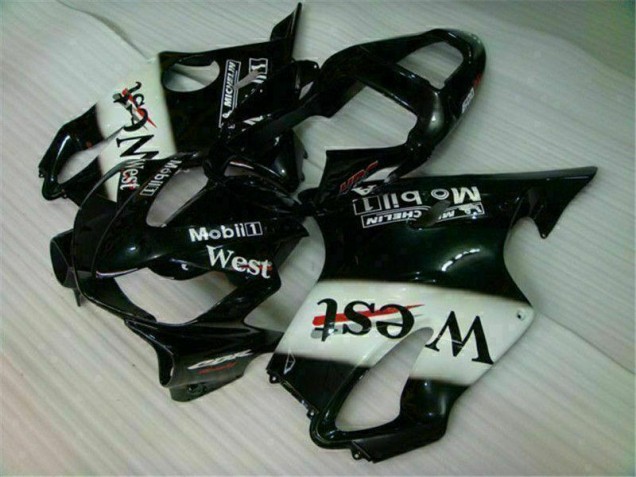Best 2001-2003 White Black West Honda CBR600 F4i Bike Fairings Best 2001-2003 White Black West Honda CBR600 F4i Bike Fairings