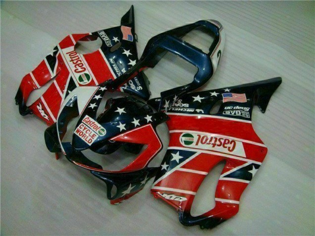Best 2001-2003 Red White Blue Castrol Cycle World Honda CBR600 F4i Motorcycle Fairings Kits Best 2001-2003 Red White Blue Castrol Cycle World Honda CBR600 F4i Motorcycle Fairings Kits