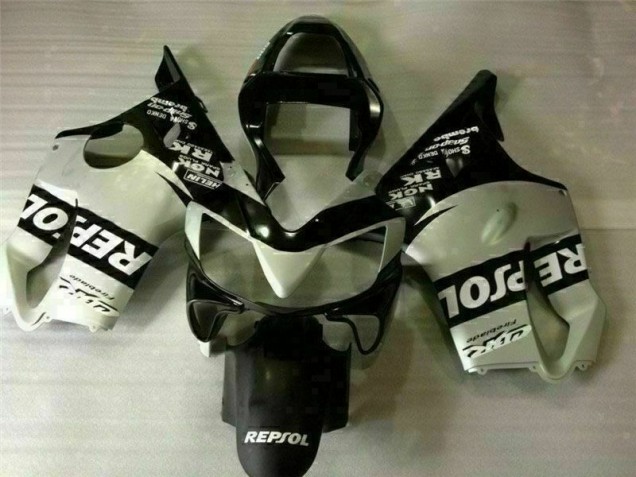 Best 2001-2003 Black Silver Repsol Honda CBR600 F4i Motorcycle Replacement Fairings