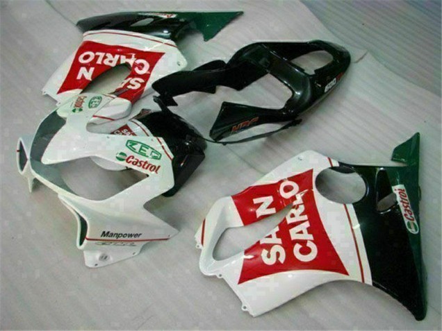 Best 2001-2003 Red White Black San Carlo Honda CBR600 F4i Bike Fairing