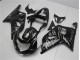 Best 2001-2003 Black White Flame Suzuki GSXR 600/750 Motorcycle Fairing Kits