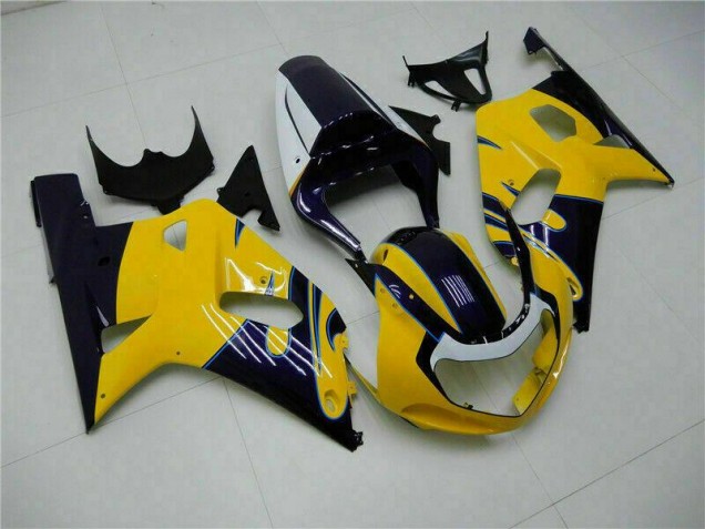 Best 2001-2003 Yellow Suzuki GSXR 600/750 Bike Fairings