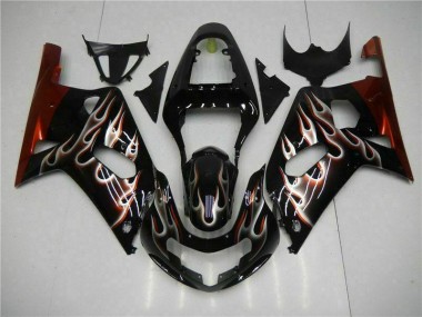 Best 2001-2003 Black Suzuki GSXR 600/750 Motorcycle Bodywork