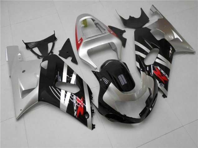 Best 2001-2003 Silver Suzuki GSXR 600/750 Motorcycle Fairings Kits