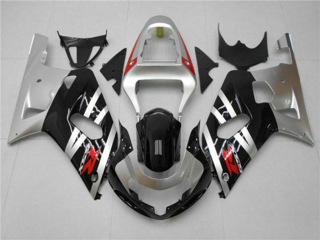 Best 2001-2003 Silver Suzuki GSXR 600/750 Motorcycle Fairings Kits