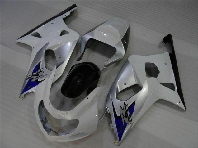 Best 2001-2003 White Silver Suzuki GSXR 600/750 Bike Fairings