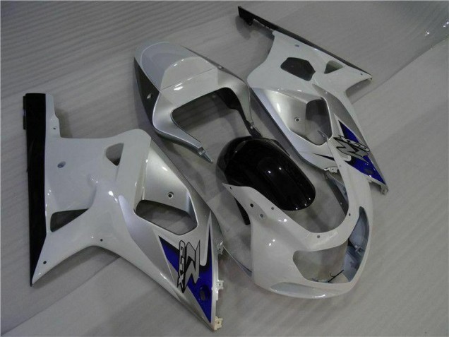 Best 2001-2003 White Silver Suzuki GSXR 600/750 Bike Fairings