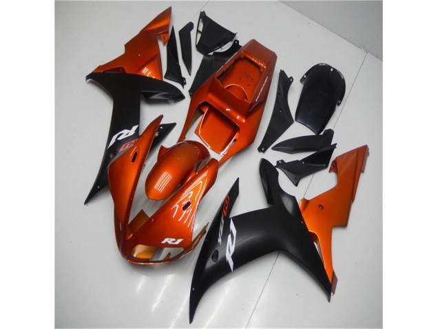 Best 2002-2003 Orange Black Yamaha YZF R1 Bike Fairings Best 2002-2003 Orange Black Yamaha YZF R1 Bike Fairings