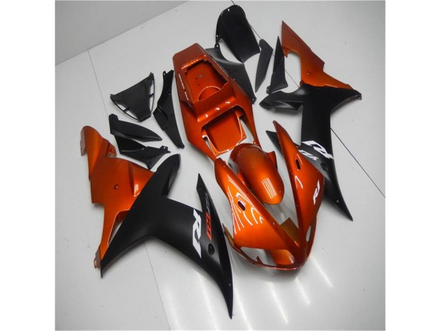 Best 2002-2003 Orange Black Yamaha YZF R1 Bike Fairings Best 2002-2003 Orange Black Yamaha YZF R1 Bike Fairings