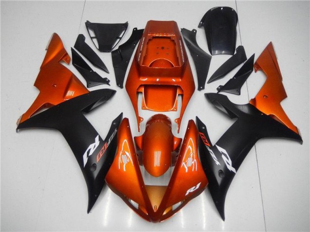 Best 2002-2003 Orange Black Yamaha YZF R1 Bike Fairings Best 2002-2003 Orange Black Yamaha YZF R1 Bike Fairings