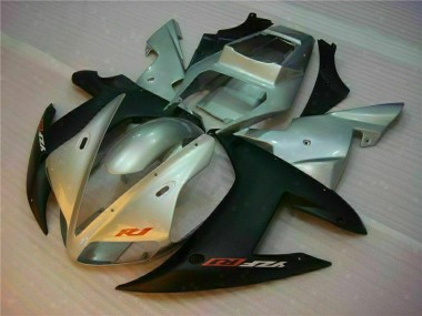 Best 2002-2003 Silver Yamaha YZF R1 Replacement Motorcycle Fairings