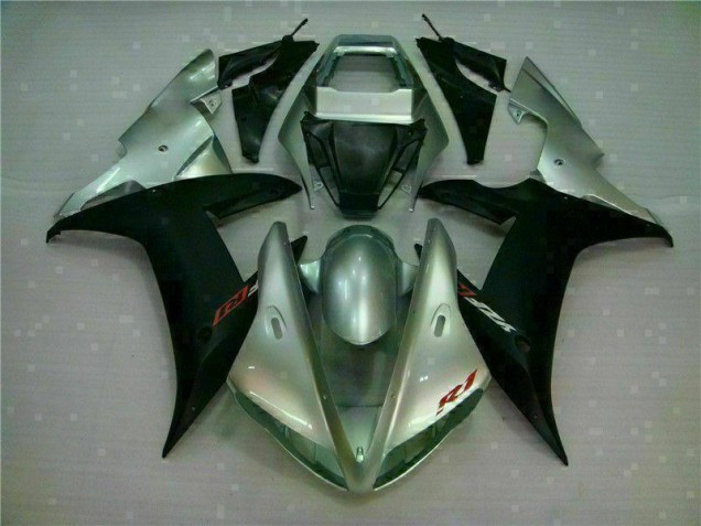 Best 2002-2003 Silver Black Yamaha YZF R1 Motorbike Fairing Kits