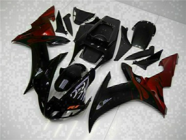 Best 2002-2003 Black Yamaha YZF R1 Motorcycle Fairings