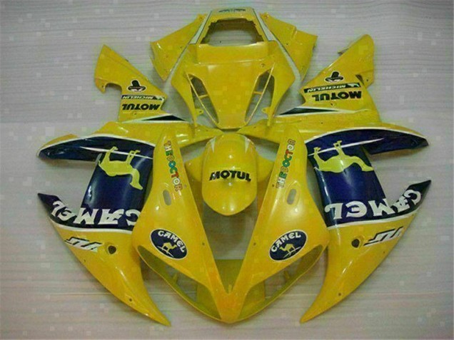 Best 2002-2003 Yellow Yamaha YZF R1 Motorcycle Fairing Kit Best 2002-2003 Yellow Yamaha YZF R1 Motorcycle Fairing Kit