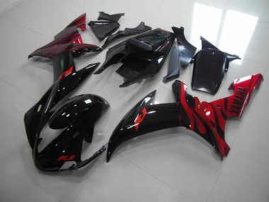 Best 2002-2003 Black Flame Yamaha YZF R1 Motorcyle Fairings