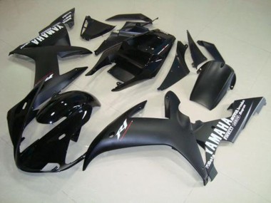 Best 2002-2003 Matte Black White Yamaha YZF R1 Motorcycle Fairings