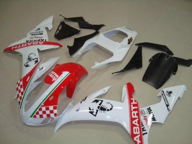 Best 2002-2003 Red White Flag Yamaha YZF R1 Bike Fairings