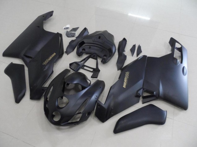 Best 2003-2004 Matte Black Gold Decals Ducati 749 999 Motorbike Fairing Best 2003-2004 Matte Black Gold Decals Ducati 749 999 Motorbike Fairing