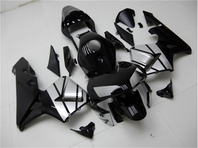 Best 2003-2004 Black Silver Honda CBR600RR Bike Fairing Best 2003-2004 Black Silver Honda CBR600RR Bike Fairing