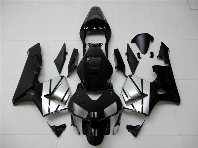 Best 2003-2004 Black Silver Honda CBR600RR Bike Fairing Best 2003-2004 Black Silver Honda CBR600RR Bike Fairing